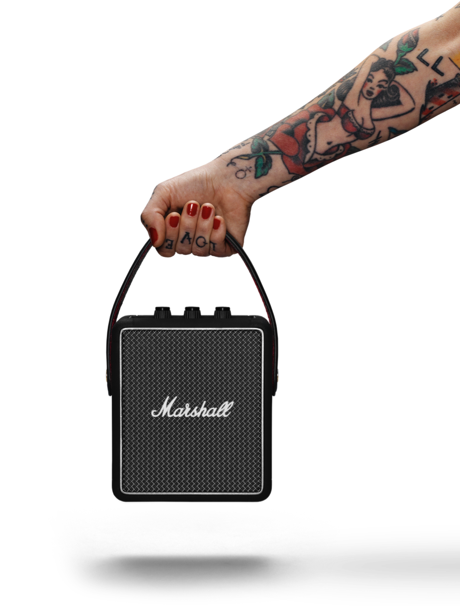 Marshall STOCKWELL II Black マーシャル Boxa portabila MARSHALL Stockwell II, Bluetooth, IPX4, Black and Brass